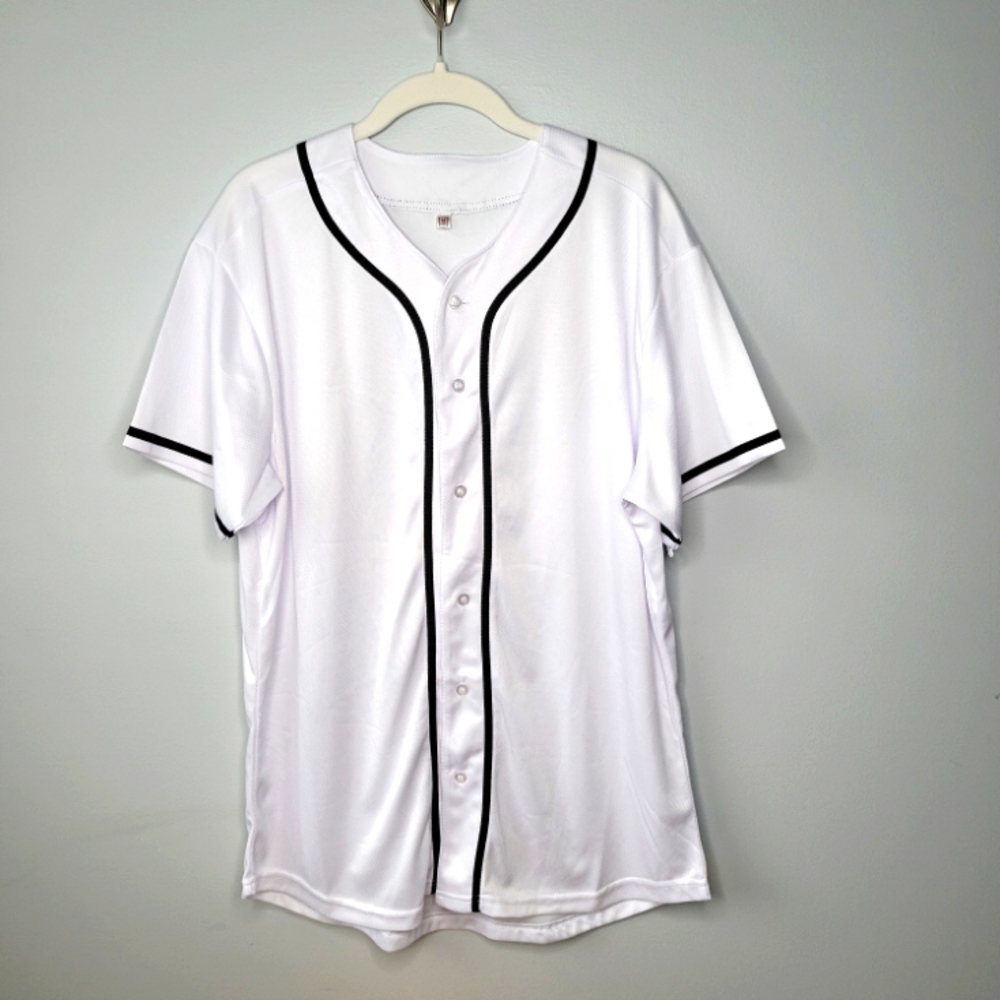 Men's Baseball Button Down Jersey Breathable Lightweight Casual Style